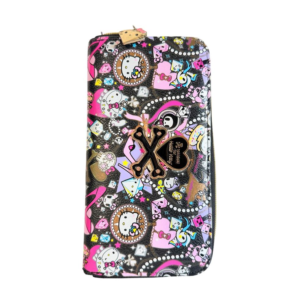 Tokidoki x Hello Kitty "Black Diamonds" Zip-Around Long Wallet